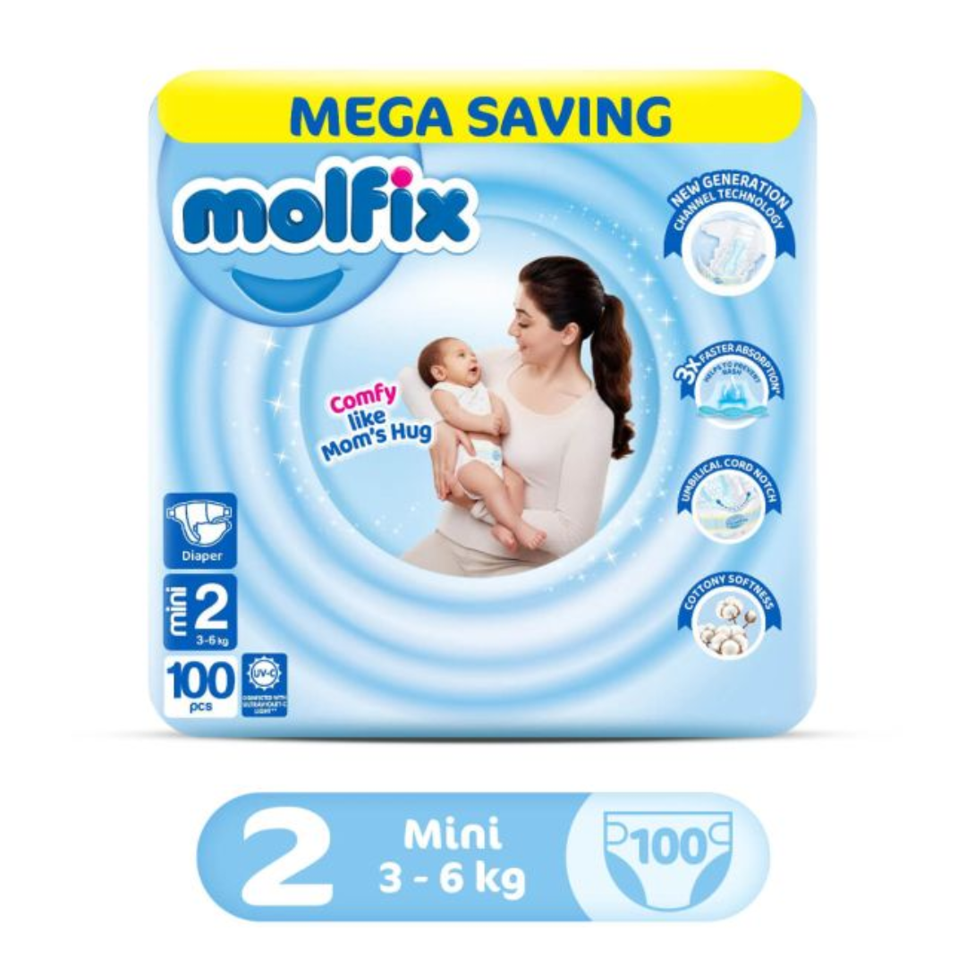 Molfix 3D Mini Mega Pack Size 2 100Pcs
